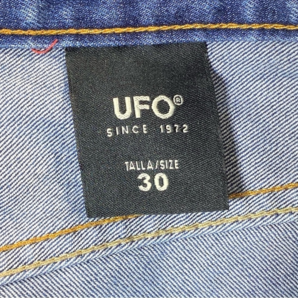 UFO Vintage Jeans Men's 30 Blue Straight Mid Rise 90's Skater Y2K Casual Denim - Picture 10 of 15